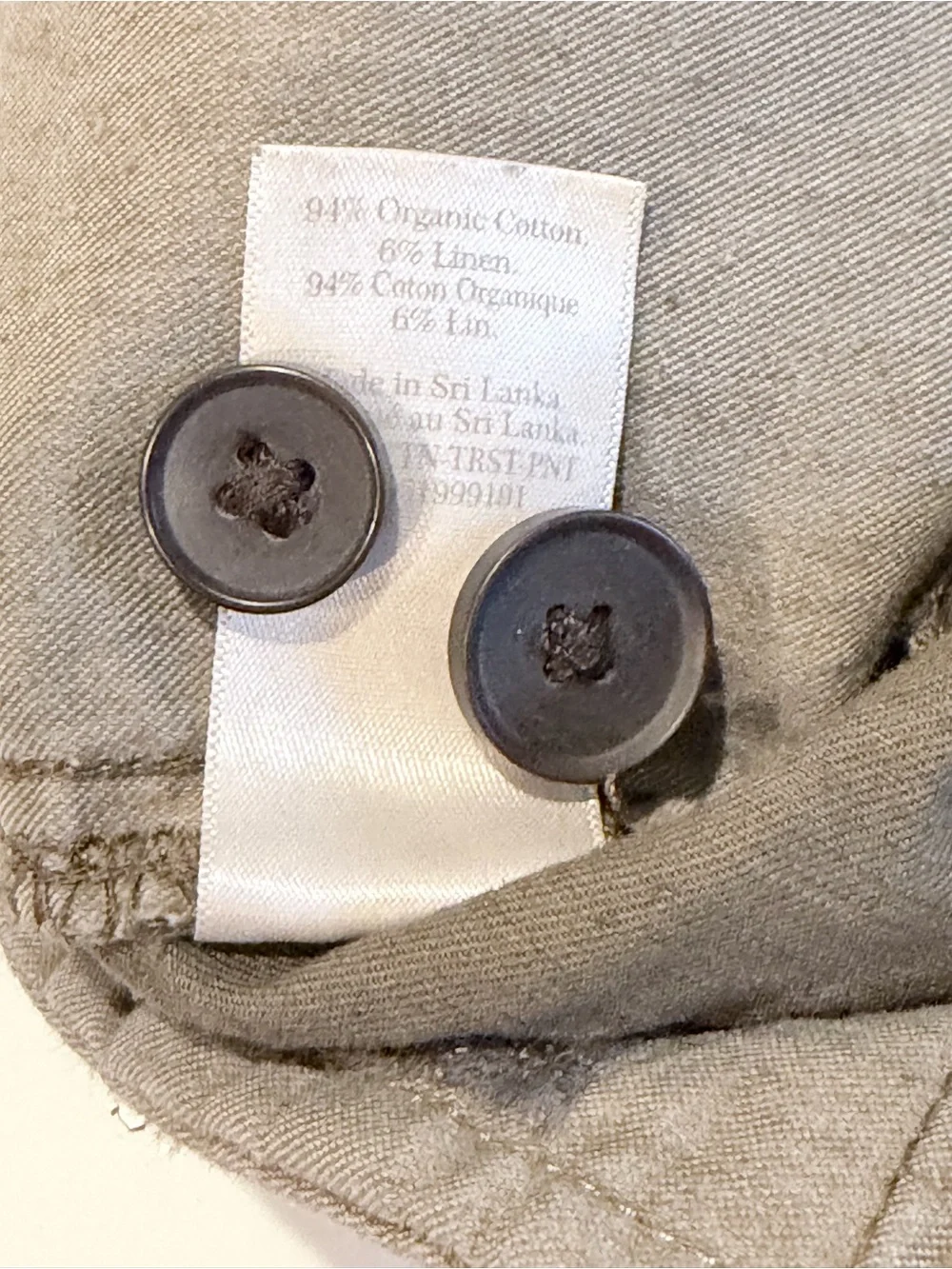 Everlane Organic Cotton Linen Utility Wide Leg Tourist Pants Khaki Size 00